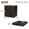 FONTOI Foldable Cabinet with Anti-Slip Design, Stackable Storage Container with Door for Home Office Living Room, Black, 12.01"*16.57"*15.94" - 3 of 4