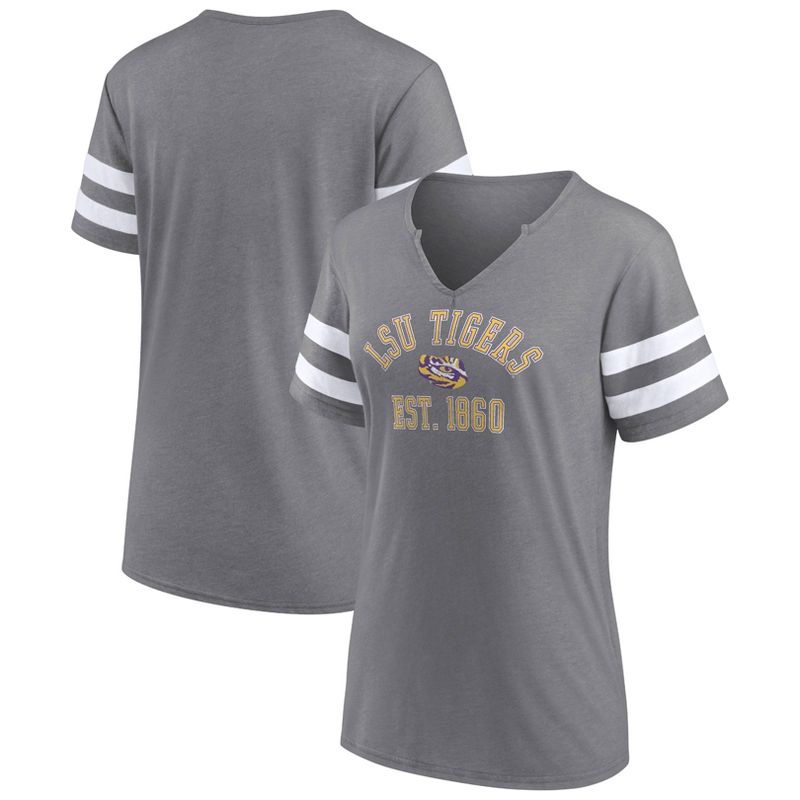 NCAA LSU Tigers Women&#39;s V-Neck Notch T-Shirt, 1 of 4