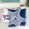 ChicFurnit Bed Pillows Seastar Starfish Home Pillow Velvet Decor Pillow with Hidden Zipper Cotton Pillows for Living Room Decoration, Blue, 20"*1"*20" - 2 of 4