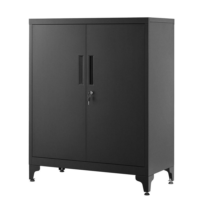 SONGMICS Office Cabinet Garage Cabinet, Metal Storage Cabinet with Doors and Shelves, 1 of 10