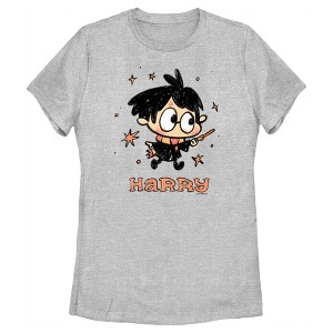 Women's Harry Potter Starry Cartoon Harry T-Shirt - 1 of 4