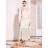 Hobemty Women's High Waist Shiny Fabric Midi Length A-Line Skirts - 2 of 4