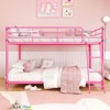 Karl Home White Twin Size Metal Bunk Bed for Kids Teens Adults, Heavy Duty Metal Bunk Bed with Ladder - 4 of 4