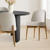 7-Piece Oval Dining Table Set, Modern Wood Table in Black or Oak with 6 Upholstered Chairs, Solid Wood Legs-Maison Boucle - 2 of 4