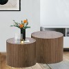 NicBex Modern Round Coffee Table Set of 2 with Solid Frame for Living Room and Office - 3 of 4