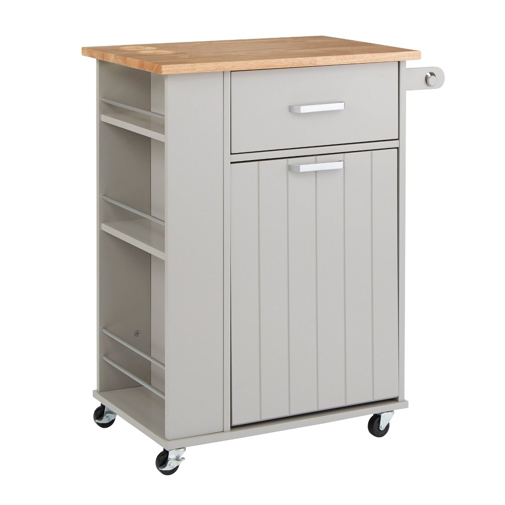 Photos - Other Furniture Lima Kitchen Cart Gray - Buylateral