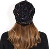 Anna-Kaci Women's Lace Slouchy Beanie with Floral Pattern and Sparkling Rhinestone Details - 4 of 4