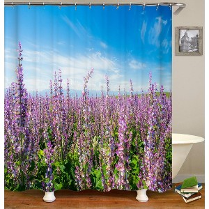 Purple Lavender Shower Curtains for Bathroom Waterproof Fabric Bath Curtain Durable Soft Stylish Bathroom Decor 72x72 Inch - 1 of 1