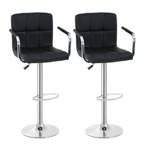 BestMasssage Bar Stools Set of 2 Adjustable Bar Stool Bar Chairs - 1 of 4
