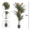 Artificial Yucca Tree, Tall Indoor Fake Plant for Home and Office Decor, Realistic Faux Silk Tree with Pot, Green - 2 of 4