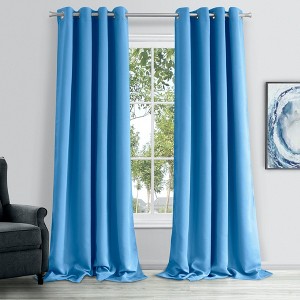 Dainty Home Hamden Solid 100% Blackout Thermal Insulated Grommet Single Curtain Panel - 1 of 4