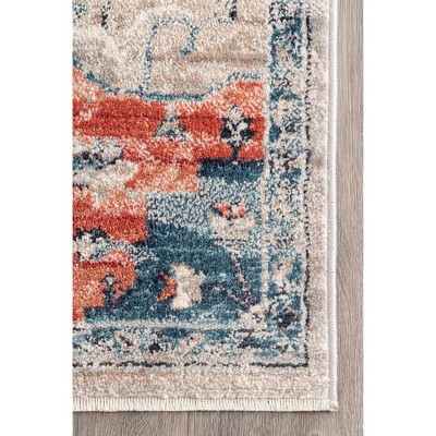 Regal Charm 4x6 ft Stonewashed Blue Polypropylene Area Rug
