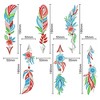 6pcs 5D Feather Butterfly Diamond Art Bookmarks Acrylic Feathers Flower Diamond Art Bookmarks Pendant Diamond Art Bookmark Kits for Adults Kids - 2 of 4