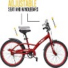 Mobo Malibu 20" Kids' Beach Bike - Red - 2 of 4