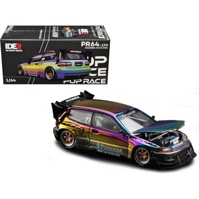 Pandem Civic EG6 RHD (Right Hand Drive) Magic Chrome "Indonesia Diecast Expo 2024 Exclusive" 1/64 Diecast Model Car by Pop Race