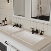 BWE 8 in. Widespread Double Handle 3 Hole Bathroom Faucet Water-Saving With Metal Drain - 4 of 4