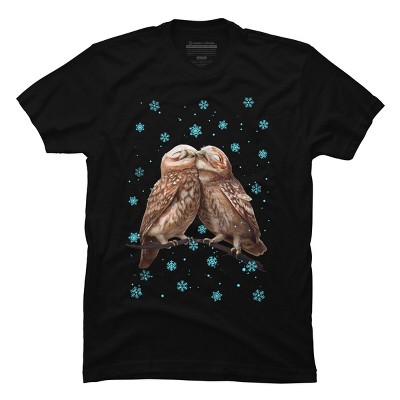 Men's Design By Humans Christmas owl By kodamorkovkart T-Shirt