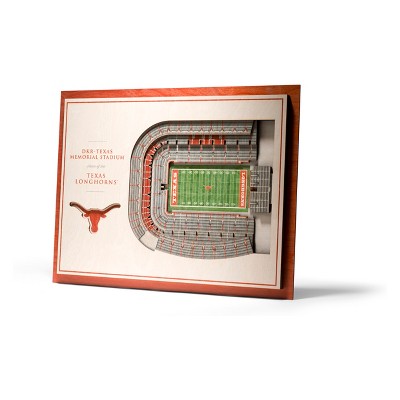 NCAA Texas Longhorns 5-Layer StadiumViews 3D Wall Art