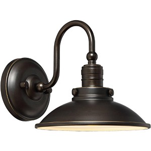 Minka Lavery Modern Outdoor Barn Light Fixture Oil Rubbed Bronze LED 8 1/2" Rain Glass Diffuser for Post Exterior Porch Yard Patio - 1 of 2