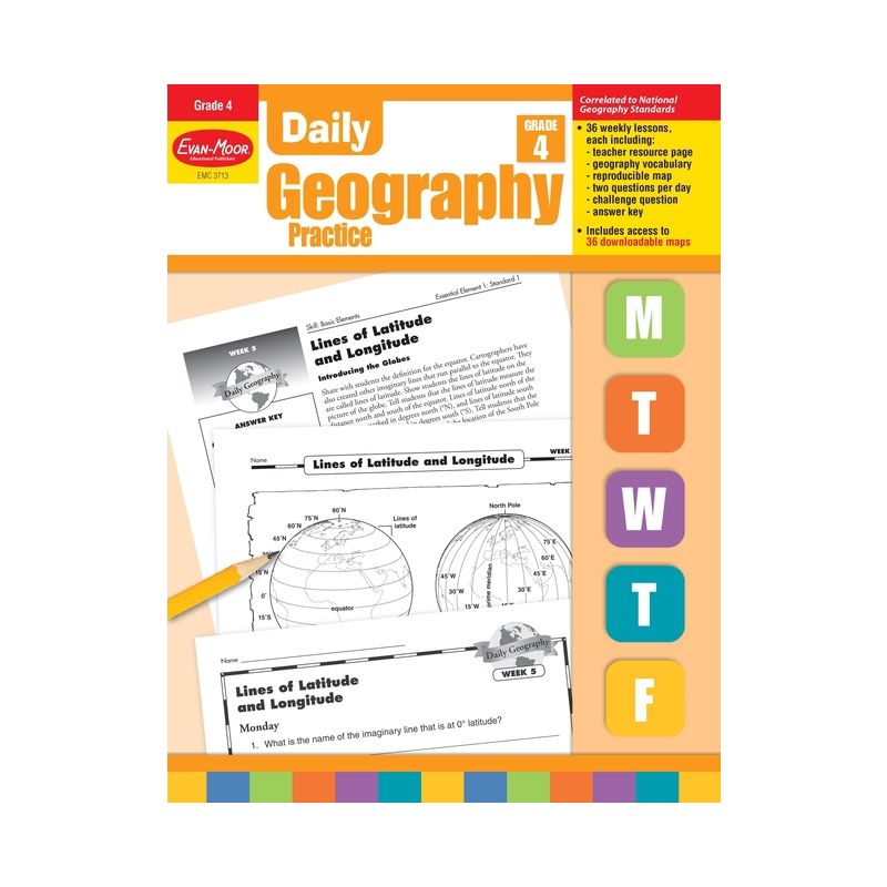 Daily Geography Practice Grade 4 - by  Evan-Moor Educational Publishers (Paperback), 1 of 2