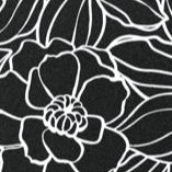 black lined floral
