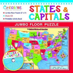 Creative Teaching Materials States & Capitals Jumbo Floor Puzzle with CD, Ages 6+, Jigsaw Puzzles - 1 of 2