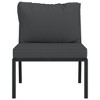 vidaXL Patio Chairs with Gray Cushions 2 pcs 23.6 in.x29.1 in.x31.1 in. Steel - 4 of 4