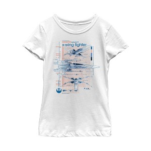 Girl's Star Wars: The Rise of Skywalker X-Wing Details T-Shirt - 1 of 4