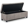 Sapphtopaz Modern Ottoman with Storage Upholstered End of Bed Bench with Stitching Detail Rectangle Storage Bench for Living Room - 2 of 4