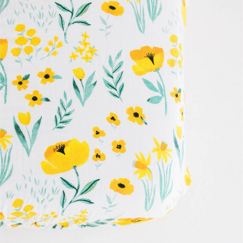 Clementine Kids Buttercup Blossom Crib Sheet, 1 of 4