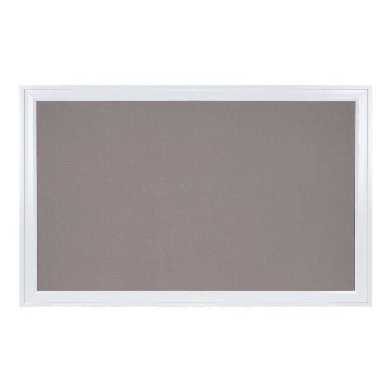 Bosc Framed Gray Linen Fabric Pinboard - DesignOvation, 2 of 6
