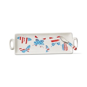 tagltd Butterfly Platter Spread 4Th Of July Set Of 2 - 1 of 3