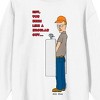 King Of The Hill Mike Judge, Hey You Seem Like A Regular Guy Adult White Crew Neck Sweatshirt - 2 of 3