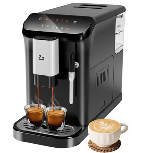 TROPOW Fully Automatic Espresso Machine, with Built-In Grinder and Milk Frother, Adjustable Espresso Bean Grinder  for Home Barista - 1 of 4