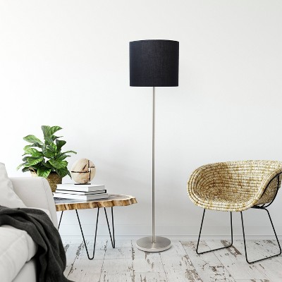 Creekwood Home Vista 57" Contemporary Classic Brushed Nickel Floor Lamp