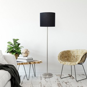 Creekwood Home Vista 57" Contemporary Classic Brushed Nickel Floor Lamp - 1 of 4