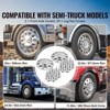 VEVOR Front Axle Wheel Covers, Spiked Axle Cover for Semi Truck, ABS Electroplate Rust-Resistant Lug Nut Covers, Universal Fit - 3 of 4