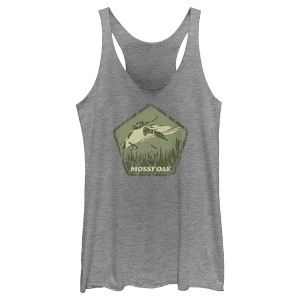 Women's Mossy Oak Mallard Green Badge Racerback Tank Top - 1 of 4