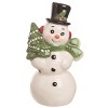 Transpac Dolomite Retro Snowman Salt and Pepper Shaker Set Ceramic Christmas Decor Multicolored Tabletop Shakers - 3 of 4