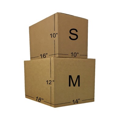 36-Pack Brown Corrugated Moving Boxes with Packing Supplies