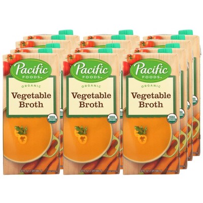 Pacific Foods Organic Vegetable Broth Low Sodium -- 32 fl oz Pack of 2 