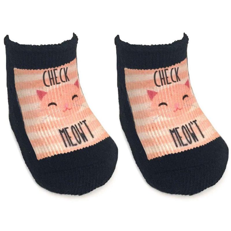 Living Royal Check Meowt Baby Socks 0-6 Month, 1 of 2