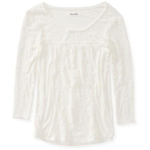 Aeropostale Womens Lacey Ls Embellished T-Shirt - 1 of 1