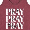 Women's - Instant Message - Pray On It, Pray Over It, Pray Through It Graphic Racerback Tank - 2 of 4