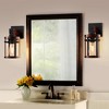 DORESshop 1-Light Retro Style Black Lamp Head Indoor Wall Lamp with Red Wood Grain Lampshade - 2 of 4