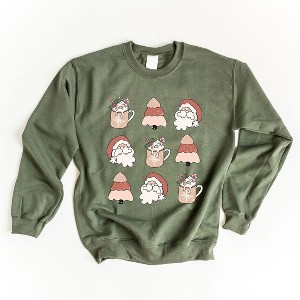 Simply Sage Market Women's Graphic Sweatshirt  Santa  Tree Mug Chart - 1 of 4