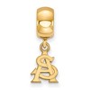 Black Bow Jewelry 14k Yellow Gold Plated Sterling Silver Arizona State Sun Devils NCAA Bead Charm - 3 of 4