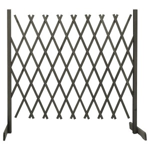 vidaXL Garden Trellis Fence Gray 70.9"x39.4" Solid Firwood - 1 of 4