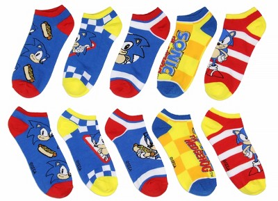 Sonic The Hedgehog Characters Youth 3-pack 360 Crew Socks : Target