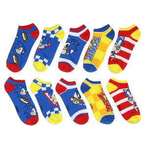Sonic The Hedgehog Classic Video Game Character No-Show Ankle Socks 5 Pair Pack - 1 of 4
